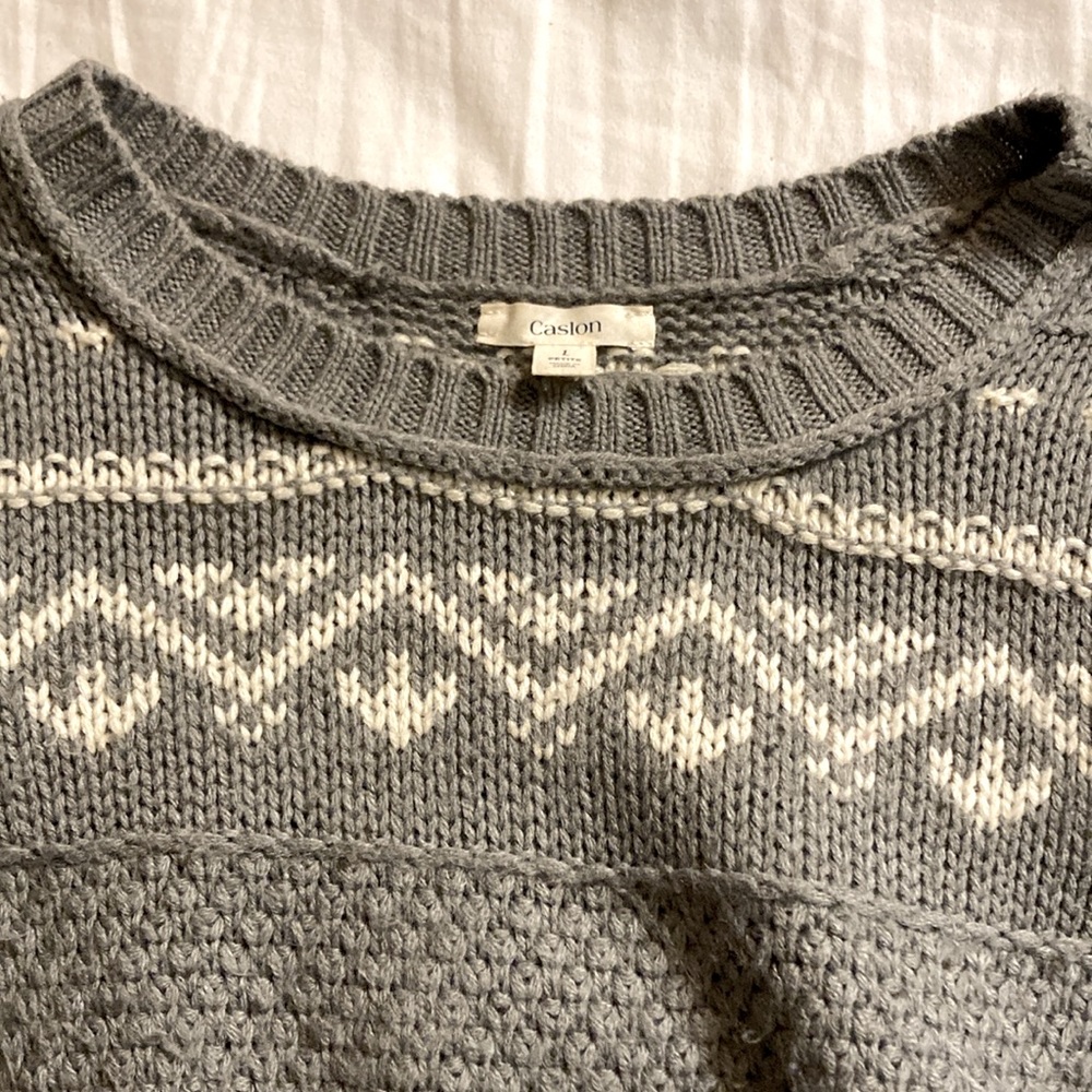 Cozy Winter Sweater with Ikat Design